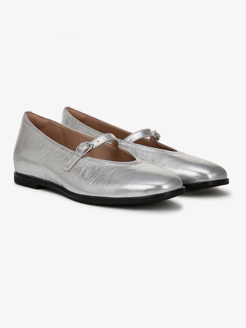 NORDSTROM MARY JONES NATURALIZER SHOES SILVER COLOR SIZE 7.5 NEW - Picture 2 of 15